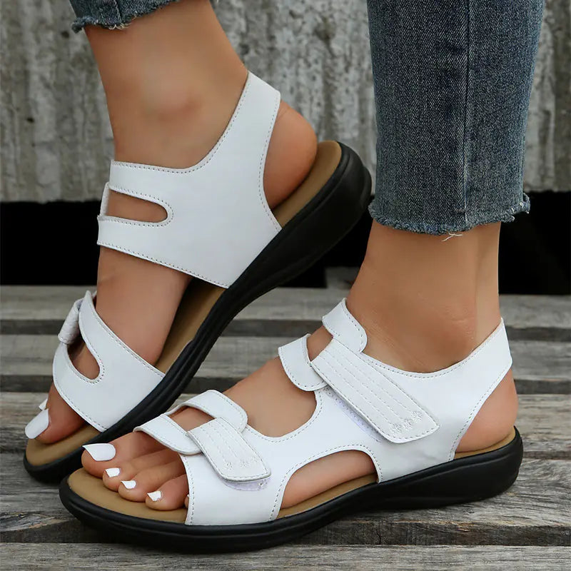 Women's Breathable Velcro Wedge Sandals - Casual Style